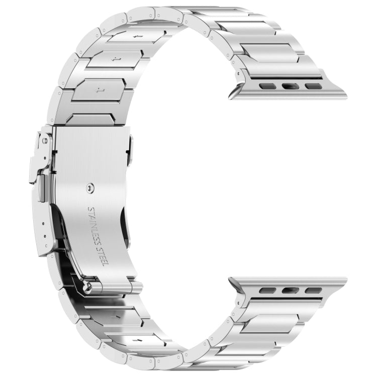 For Apple Watch SE 40mm I-Shaped Titanium Metal Watch Band(Silver) - Watch Bands by PMC TechLife | Online Shopping South Africa | PMC TechLife