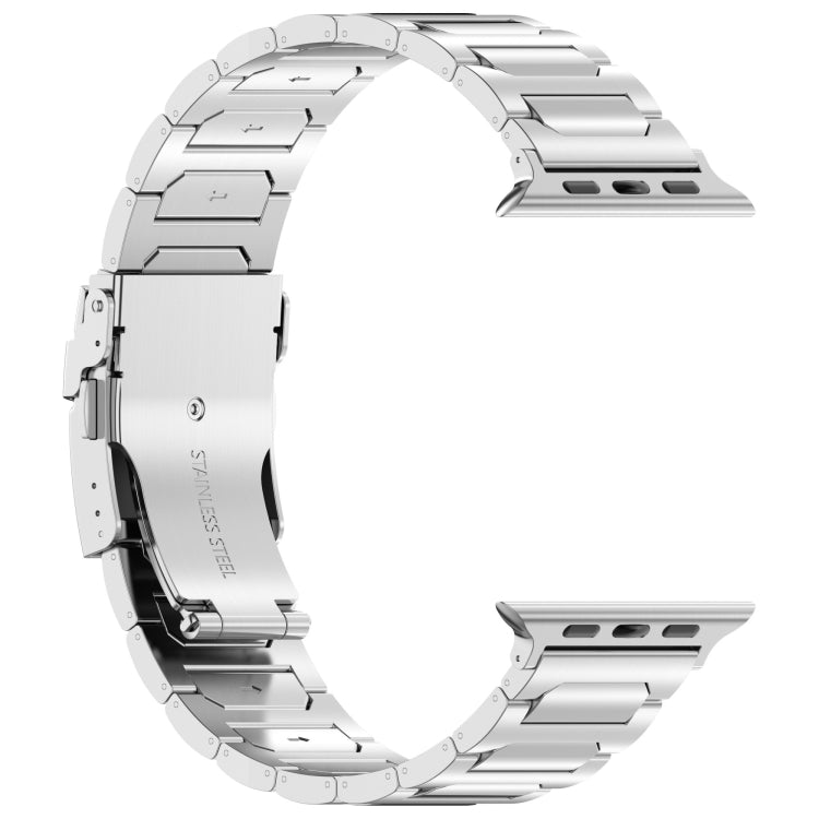 For Apple Watch 38mm I-Shaped Titanium Metal Watch Band(Mirror Silver) - Watch Bands by PMC TechLife | Online Shopping South Africa | PMC TechLife