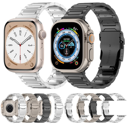 For Apple Watch Series 2 38mm I-Shaped Titanium Metal Watch Band(Mirror Silver) - Watch Bands by PMC Jewellery | Online Shopping South Africa | PMC Jewellery