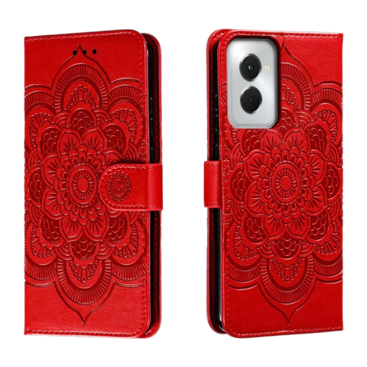 For Motorola Moto G Power 5G 2024 Sun Mandala Embossing Pattern Phone Leather Case(Red) - Motorola Cases by PMC Jewellery | Online Shopping South Africa | PMC Jewellery | Buy Now Pay Later Mobicred