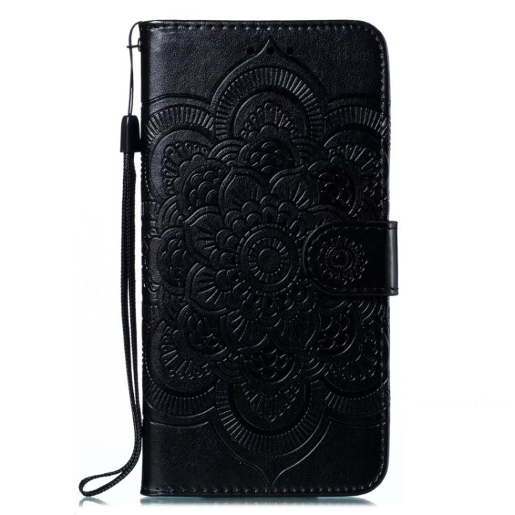 For Motorola Moto G Power 5G 2024 Sun Mandala Embossing Pattern Phone Leather Case(Black) - Motorola Cases by PMC Jewellery | Online Shopping South Africa | PMC Jewellery | Buy Now Pay Later Mobicred