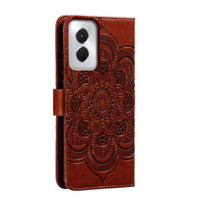 For Motorola Moto G Power 5G 2024 Sun Mandala Embossing Pattern Phone Leather Case(Brown) - Motorola Cases by PMC Jewellery | Online Shopping South Africa | PMC Jewellery | Buy Now Pay Later Mobicred