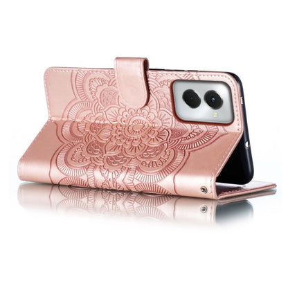 For Motorola Moto G Power 5G 2024 Sun Mandala Embossing Pattern Phone Leather Case(Rose Gold) - Motorola Cases by PMC Jewellery | Online Shopping South Africa | PMC Jewellery | Buy Now Pay Later Mobicred