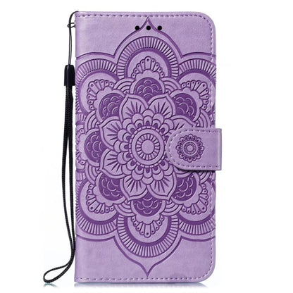 For Motorola Moto G Power 5G 2024 Sun Mandala Embossing Pattern Phone Leather Case(Purple) - Motorola Cases by PMC Jewellery | Online Shopping South Africa | PMC Jewellery | Buy Now Pay Later Mobicred