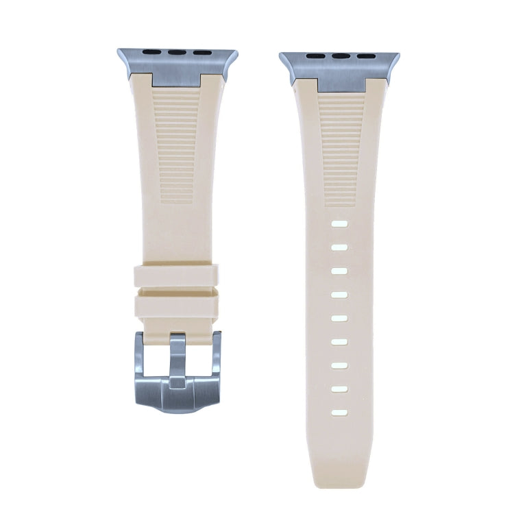 For Apple Watch SE 44mm Loners Liquid Silicone Watch Band(Silver Starlight) - free shipping - PMC TechLife - Order now!