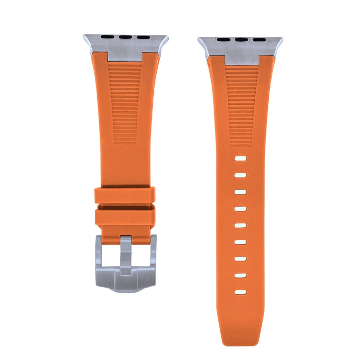 For Apple Watch Series 2 42mm Loners Liquid Silicone Watch Band(Titanium Orange) - Watch Bands by PMC Jewellery | Online Shopping South Africa | PMC Jewellery