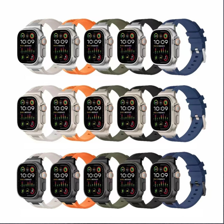 For Apple Watch SE 2022 44mm Loners Liquid Silicone Watch Band(Silver Starlight) - Watch Bands by PMC TechLife | Online Shopping South Africa | PMC TechLife | Buy Now Pay Later Mobicred