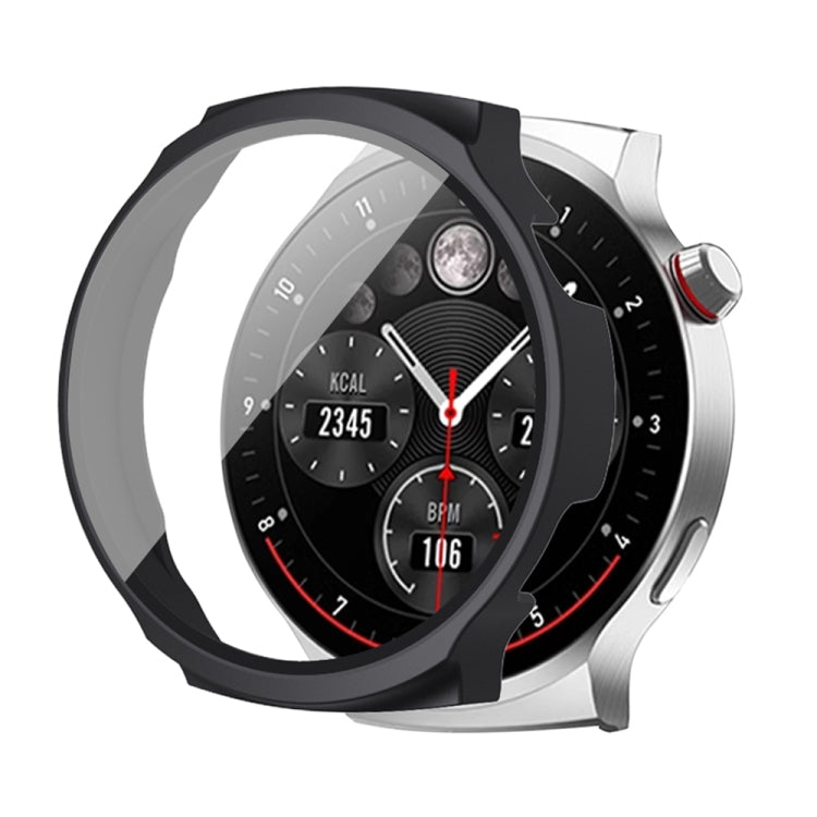 For Aigo Smart Watch V8 PC + Tempered Film Integrated Watch Protective Case(Black) - Watch Case by PMC TechLife | Online Shopping South Africa | PMC TechLife