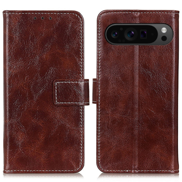 For Google Pixel 9 Pro Retro Crazy Horse Texture Flip Leather Phone Case(Brown) - Google Cases by PMC Jewellery | Online Shopping South Africa | PMC Jewellery | Buy Now Pay Later Mobicred