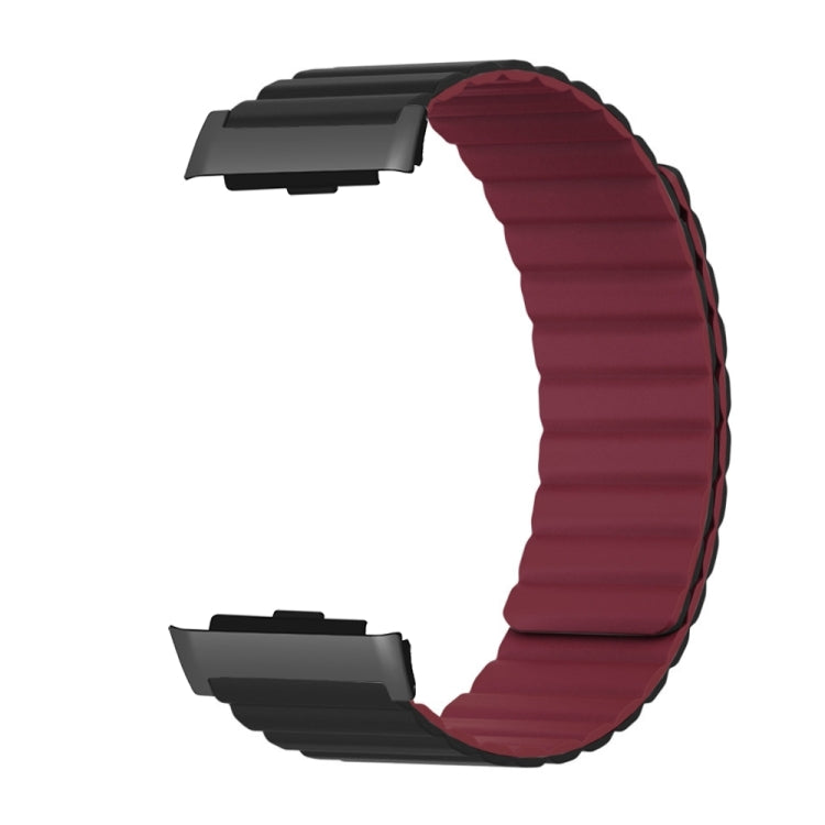 For Huawei Watch D Magnetic Silicone Watch Band(Black Wine Red) - free shipping - PMC TechLife - Order now!