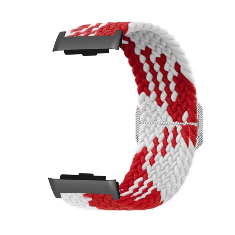 For Huawei Watch D Adjustable Woven Nylon Watch Band(Red White) - Watch Bands by PMC Jewellery | Online Shopping South Africa | PMC Jewellery