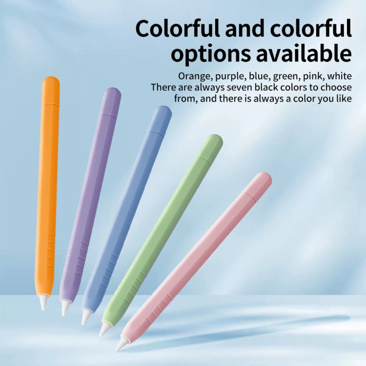 For Apple Pencil (USB-C) Solid Color Silicone Protective Case(White) - Pencil Accessories by PMC Jewellery | Online Shopping South Africa | PMC Jewellery | Buy Now Pay Later Mobicred