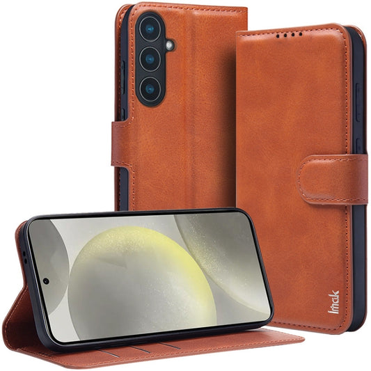 For Samsung Galaxy S24+ 5G IMAK Count Series Flip Leather Phone Case(Brown) - Galaxy S24+ 5G Cases by imak | Online Shopping South Africa | PMC Jewellery | Buy Now Pay Later Mobicred