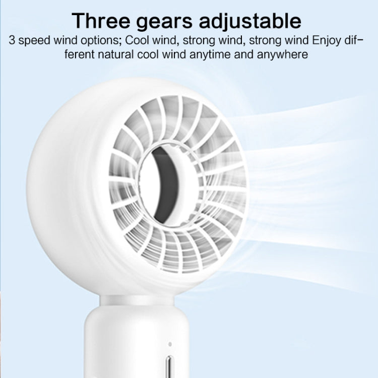 TGVIS Handheld & Invisible Stand Mini Electric Fan(White) - Electric Fans by TGVIS | Online Shopping South Africa | PMC Jewellery | Buy Now Pay Later Mobicred