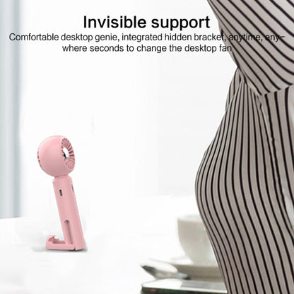 TGVIS Handheld & Invisible Stand Mini Electric Fan(Pink) - Electric Fans by TGVIS | Online Shopping South Africa | PMC Jewellery | Buy Now Pay Later Mobicred