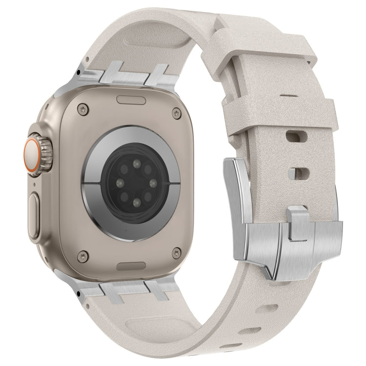 For Apple Watch Series 2 42mm Stone Grain Liquid Silicone Watch Band(Silver Starlight) - free shipping - PMC TechLife - Order now!