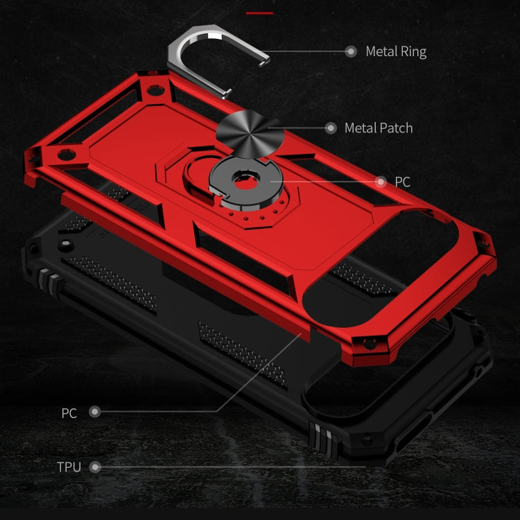 For Google Pixel 9 Pro Shockproof TPU + PC Phone Case with Holder(Red) - Google Cases by PMC Jewellery | Online Shopping South Africa | PMC Jewellery | Buy Now Pay Later Mobicred