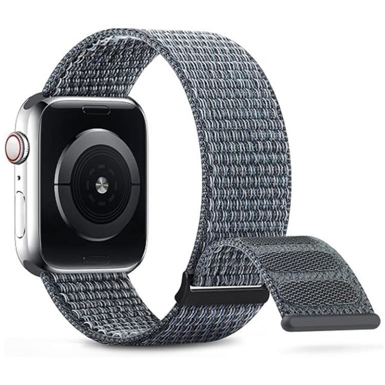 For Apple Watch SE 2022 44mm Dual Hook and Loop Nylon Watch Band(Grey) - Watch Bands by PMC TechLife | Online Shopping South Africa | PMC TechLife