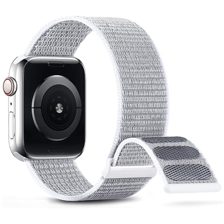 For Apple Watch SE 40mm Dual Hook and Loop Nylon Watch Band(Seashell) - Watch Bands by PMC TechLife | Online Shopping South Africa | PMC TechLife