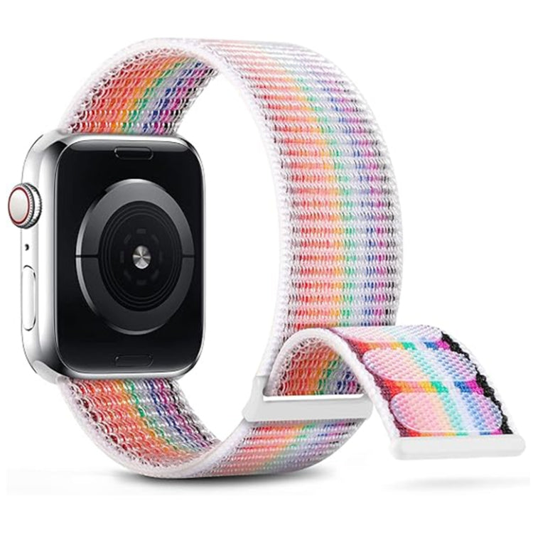 For Apple Watch Series 3 38mm Dual Hook and Loop Nylon Watch Band(Rainbow) - Watch Bands by PMC TechLife | Online Shopping South Africa | PMC TechLife