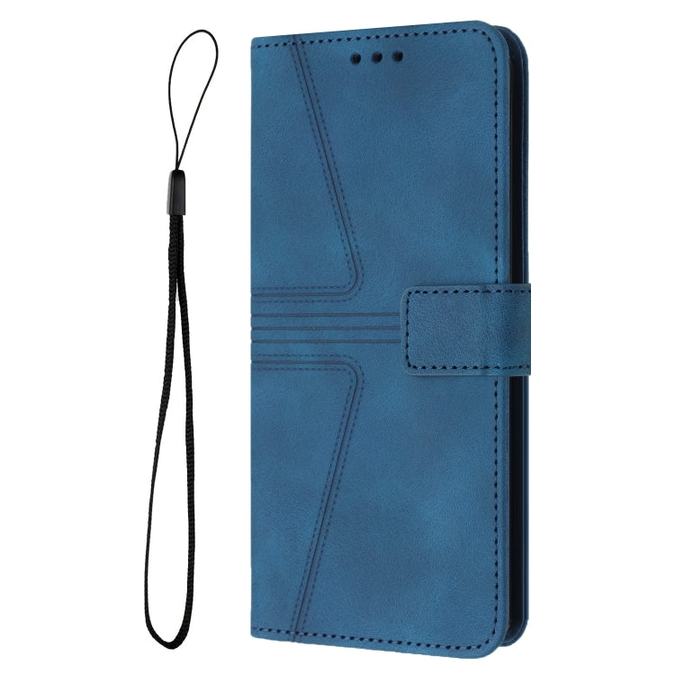 For iPhone 16 Pro Triangle Solid Color Leather Phone Case(Blue) - iPhone 16 Pro Cases by PMC Jewellery | Online Shopping South Africa | PMC Jewellery | Buy Now Pay Later Mobicred