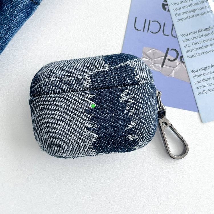 For AirPods 3 Stitching Denim Cloth Bluetooth Earphone Protective Case(Light Color Lightning) - For AirPods 3 by PMC Jewellery | Online Shopping South Africa | PMC Jewellery | Buy Now Pay Later Mobicred