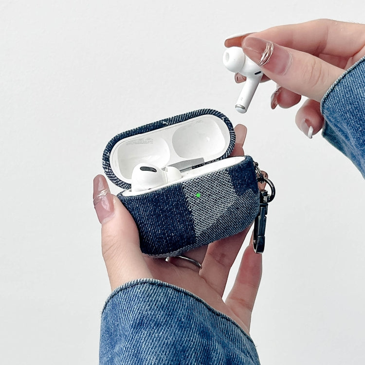 For AirPods 3 Stitching Denim Cloth Bluetooth Earphone Protective Case(Light Color Lightning) - For AirPods 3 by PMC Jewellery | Online Shopping South Africa | PMC Jewellery | Buy Now Pay Later Mobicred