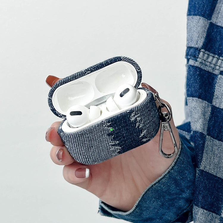 For AirPods 3 Stitching Denim Cloth Bluetooth Earphone Protective Case(Grid) - For AirPods 3 by PMC Jewellery | Online Shopping South Africa | PMC Jewellery | Buy Now Pay Later Mobicred