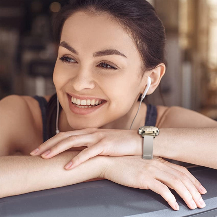For Garmin Lily 2 Silicone Watch Band Wristband(Sand Gray) - Watch Bands by PMC TechLife | Online Shopping South Africa | PMC TechLife | Buy Now Pay Later Mobicred