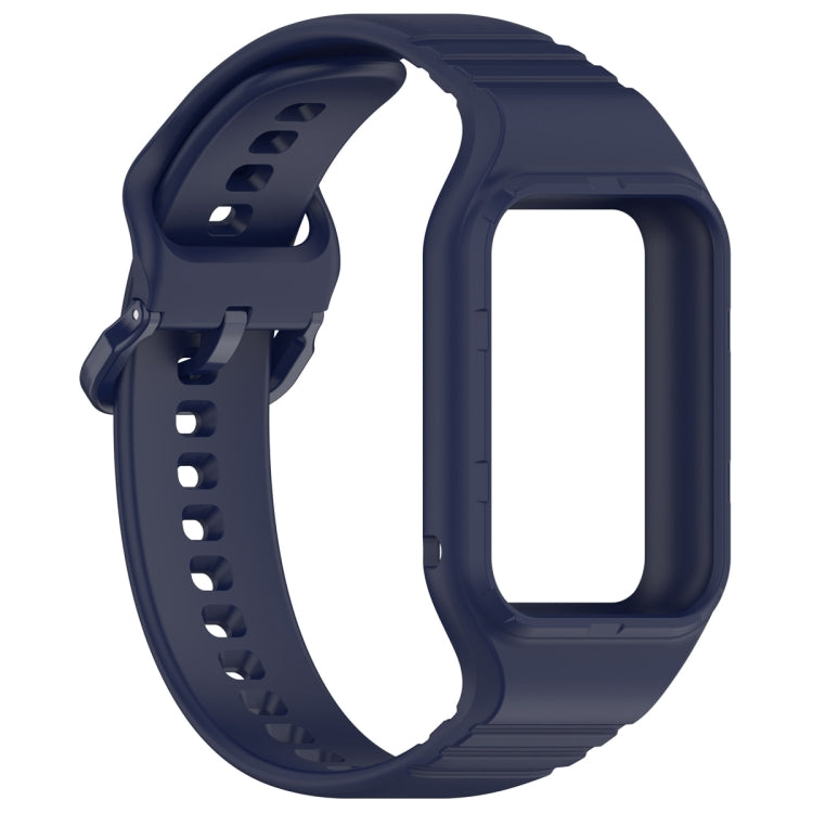 For Xiaomi Mi Band 8 Pro Solid Color Integrated TPU Watch Band(Navy Blue) - Watch Bands by PMC Jewellery | Online Shopping South Africa | PMC Jewellery