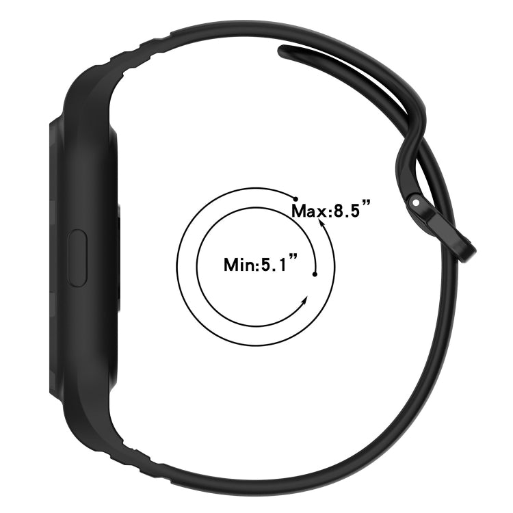 For Xiaomi Mi Band 8 Pro Solid Color Integrated TPU Watch Band(Black) - Watch Bands by PMC Jewellery | Online Shopping South Africa | PMC Jewellery