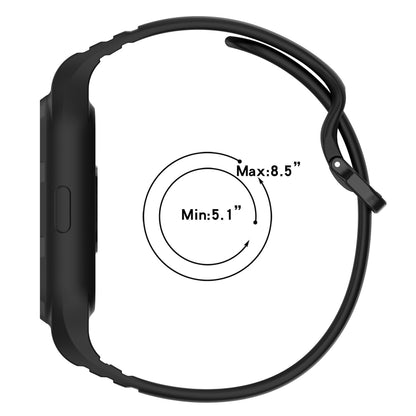 For Xiaomi Mi Band 8 Pro Solid Color Integrated TPU Watch Band(Black) - Watch Bands by PMC Jewellery | Online Shopping South Africa | PMC Jewellery