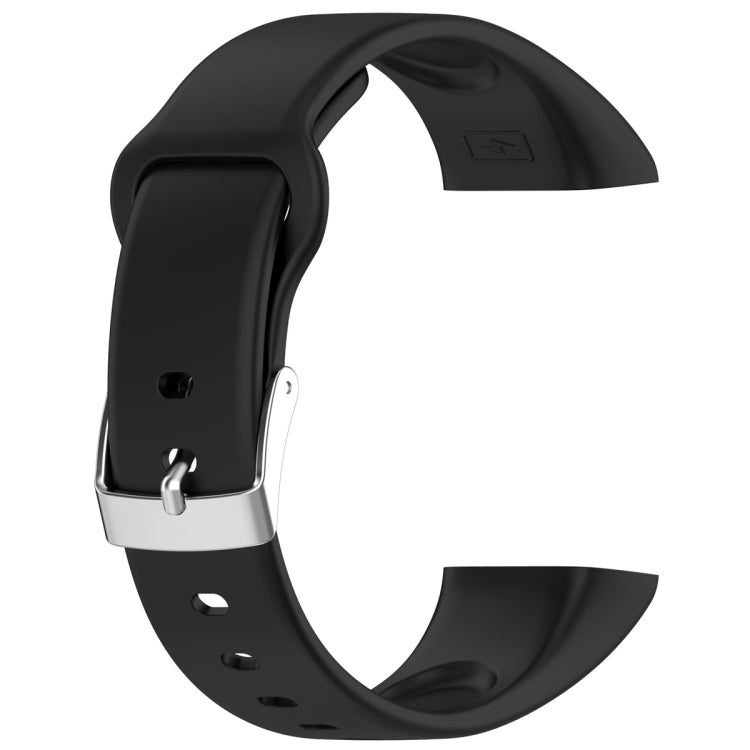 For Mambo Band 6S Solid Color Silver Buckle Silicone Watch Band(Black) - Watch Bands by PMC Jewellery | Online Shopping South Africa | PMC Jewellery