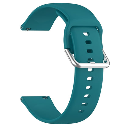 For CMF Watch Pro D395 22mm Solid Color Silver Buckle Silicone Watch Band, Size:L(Green) - Watch Bands by PMC Jewellery | Online Shopping South Africa | PMC Jewellery