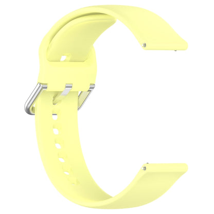 For CMF Watch Pro D395 22mm Solid Color Silver Buckle Silicone Watch Band, Size:L(Yellow) - Watch Bands by PMC Jewellery | Online Shopping South Africa | PMC Jewellery