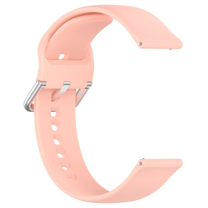 For CMF Watch Pro D395 22mm Solid Color Silver Buckle Silicone Watch Band, Size:L(Light Pink) - Watch Bands by PMC Jewellery | Online Shopping South Africa | PMC Jewellery