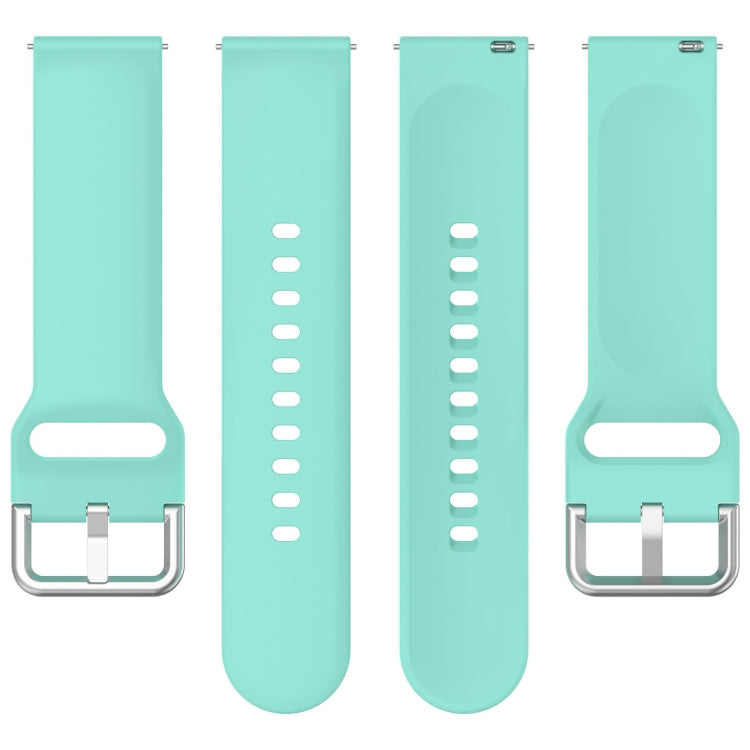 For CMF Watch Pro D395 22mm Solid Color Silver Buckle Silicone Watch Band, Size:L(Teal) - Watch Bands by PMC Jewellery | Online Shopping South Africa | PMC Jewellery