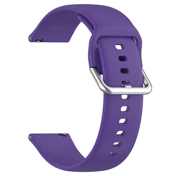 For CMF Watch Pro D395 22mm Solid Color Silver Buckle Silicone Watch Band, Size:L(Purple) - Watch Bands by PMC Jewellery | Online Shopping South Africa | PMC Jewellery