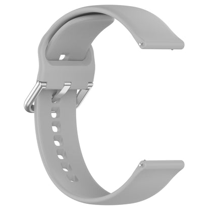 For CMF Watch Pro D395 22mm Solid Color Silver Buckle Silicone Watch Band, Size:S(Grey) - Watch Bands by PMC Jewellery | Online Shopping South Africa | PMC Jewellery