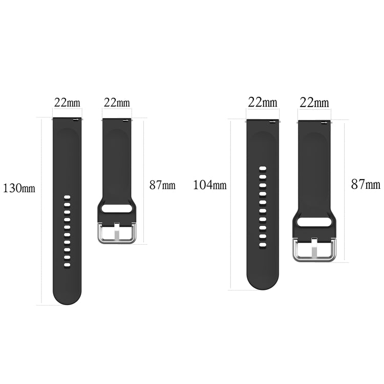 For CMF Watch Pro D395 22mm Solid Color Silver Buckle Silicone Watch Band, Size:S(Grey) - Watch Bands by PMC Jewellery | Online Shopping South Africa | PMC Jewellery
