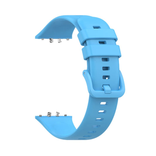 For Samsung Galaxy Fit 3 Solid Color Buckle Silicone Watch Band(Sky Blue) - Watch Bands by PMC Jewellery | Online Shopping South Africa | PMC Jewellery