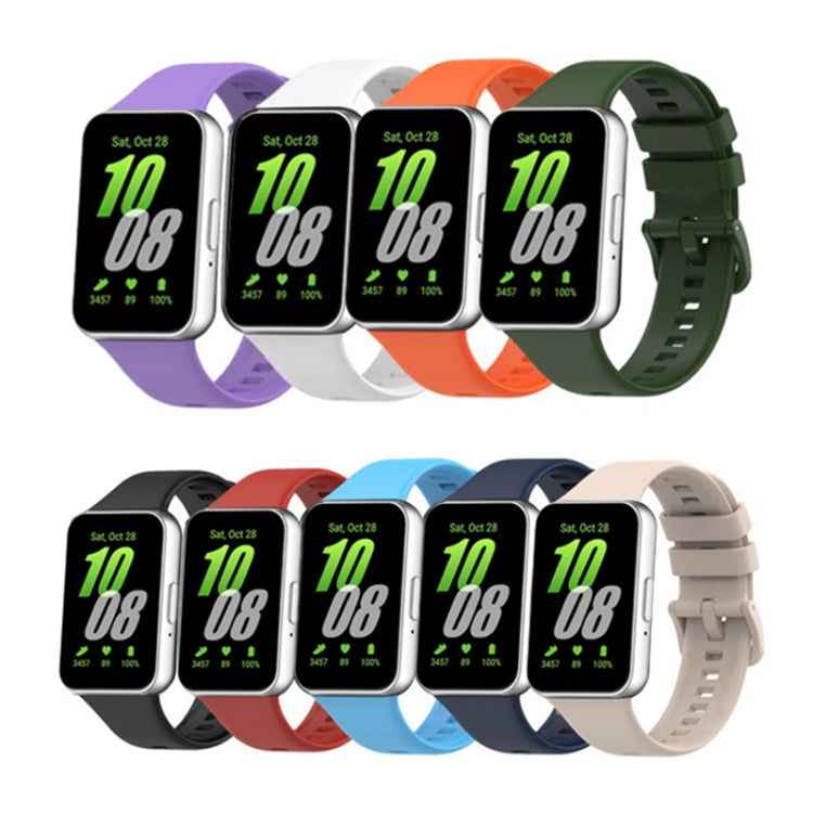 For Samsung Galaxy Fit 3 Solid Color Buckle Silicone Watch Band(Starlight) - Watch Bands by PMC TechLife | Online Shopping South Africa | PMC TechLife