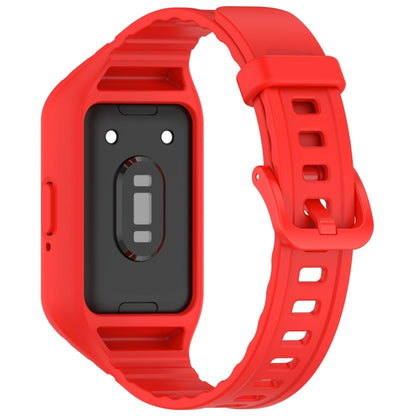 For Samsung Galaxy Fit 3 Solid Color Integrated TPU Watch Band(Red) - Watch Bands by PMC Jewellery | Online Shopping South Africa | PMC Jewellery