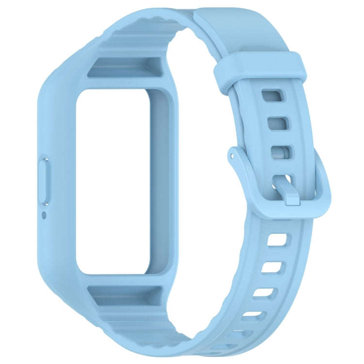 For Samsung Galaxy Fit 3 Solid Color Integrated TPU Watch Band(Light Blue) - Watch Bands by PMC Jewellery | Online Shopping South Africa | PMC Jewellery