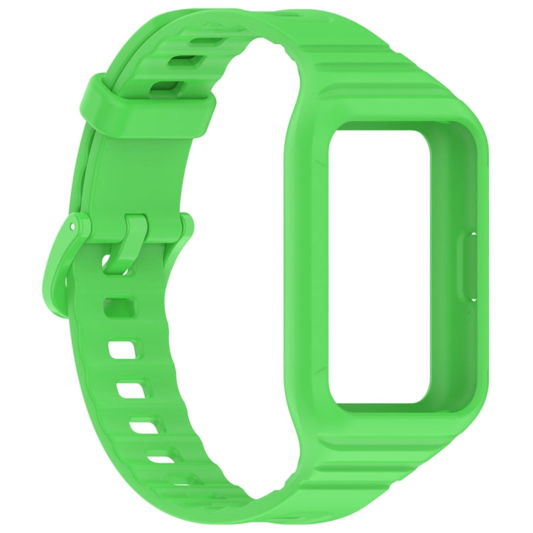 For Samsung Galaxy Fit 3 Solid Color Integrated TPU Watch Band(Fluorescent Green) - Watch Bands by PMC Jewellery | Online Shopping South Africa | PMC Jewellery