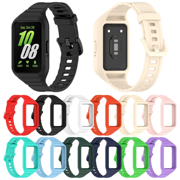 For Samsung Galaxy Fit 3 Solid Color Integrated TPU Watch Band(Fluorescent Green) - Watch Bands by PMC Jewellery | Online Shopping South Africa | PMC Jewellery