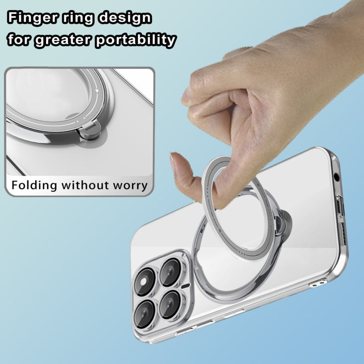 For Xiaomi 14 Electroplating MagSafe 360 Degree Rotation Holder Shockproof Phone Case(Black) - 14 Cases by PMC TechLife | Online Shopping South Africa | PMC TechLife