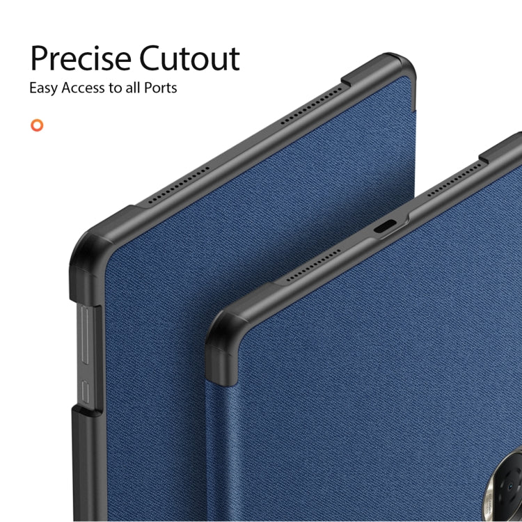 For Honor Pad 9 DUX DUCIS Domo Series Cloth Texture Magnetic Leather Tablet Case(Blue) - Honor by DUX DUCIS | Online Shopping South Africa | PMC Jewellery | Buy Now Pay Later Mobicred