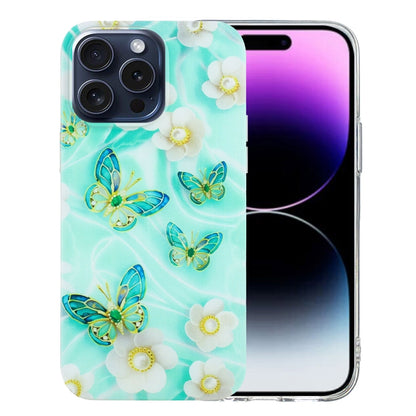 For iPhone 16 Pro Max Colorful Painting Pattern TPU Phone Case(Butterflies) - iPhone 16 Pro Max Cases by PMC Jewellery | Online Shopping South Africa | PMC Jewellery | Buy Now Pay Later Mobicred