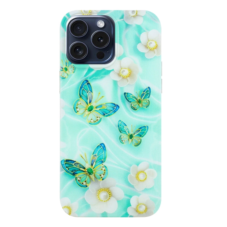 For iPhone 16 Pro Colorful Painting Pattern TPU Phone Case(Butterflies) - iPhone 16 Pro Cases by PMC Jewellery | Online Shopping South Africa | PMC Jewellery | Buy Now Pay Later Mobicred